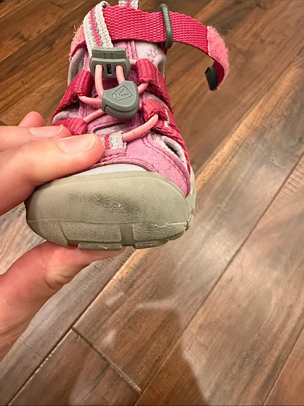 Keen Kids Pink and Light Pink Hook-and-Bungee Sandals